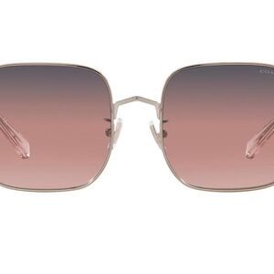 Coach Pink Gradient Sunglasses with Silver Frame